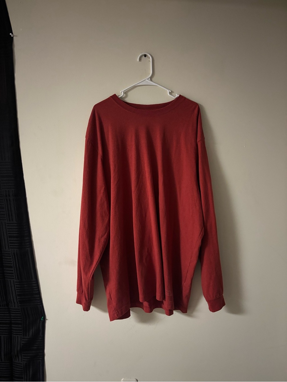 Carhartt Men’s 2XL Loose Fit Long Sleeve T-Shirt Red Heavyweight Workwear Tee